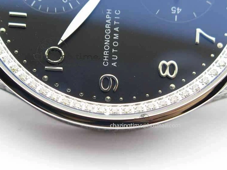 MIROTIME 0415 Portuguese IW3714 Diam ZF V2 1:1 Best Edition Black Dial On Black Leather Strap A79350 (Slim Movement) Lightweight 7245